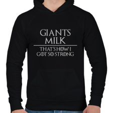 PRINTFASHION Giants Milk - Férfi kapucnis pulóver - Fekete férfi pulóver, kardigán