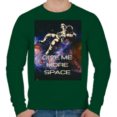 PRINTFASHION GIMME MORE SPACE - Férfi pulóver - Sötétzöld