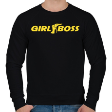 PRINTFASHION Girl Boss - Férfi pulóver - Fekete