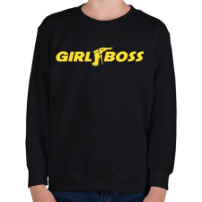 PRINTFASHION Girl Boss - Gyerek pulóver - Fekete gyerek pulóver, kardigán