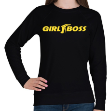 PRINTFASHION Girl Boss - Női pulóver - Fekete