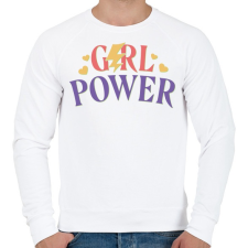 PRINTFASHION Girl power - erős nők - Férfi pulóver - Fehér férfi pulóver, kardigán
