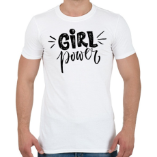 PRINTFASHION Girl power - Férfi póló - Fehér