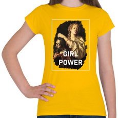 PRINTFASHION Girl power - festmény - Női póló - Sárga
