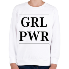 PRINTFASHION Girl Power - Gyerek pulóver - Fehér gyerek pulóver, kardigán