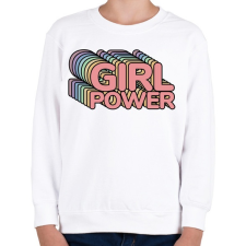 PRINTFASHION Girl Power - Gyerek pulóver - Fehér gyerek pulóver, kardigán