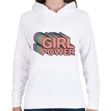PRINTFASHION Girl Power - Női kapucnis pulóver - Fehér