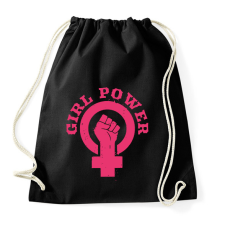 PRINTFASHION Girl power symbol - Sportzsák, Tornazsák - Fekete tornazsák