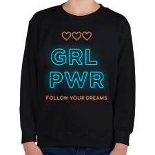 PRINTFASHION girlpower - Gyerek pulóver - Fekete gyerek pulóver, kardigán