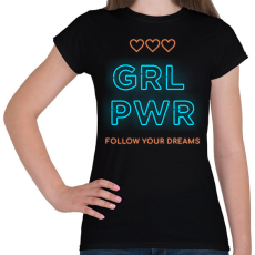 PRINTFASHION girlpower - Női póló - Fekete