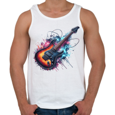 PRINTFASHION gitár - Férfi atléta - Fehér atléta, trikó