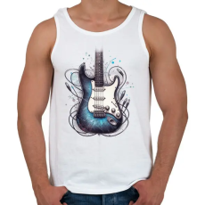 PRINTFASHION gitár - Férfi atléta - Fehér