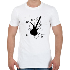 PRINTFASHION Gitár - Férfi póló - Fehér férfi póló