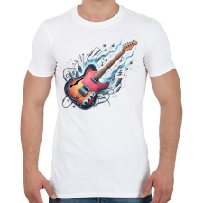 PRINTFASHION gitár - Férfi póló - Fehér férfi póló