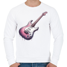PRINTFASHION gitár - Férfi pulóver - Fehér