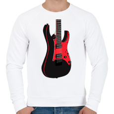 PRINTFASHION Gitár  - Férfi pulóver - Fehér