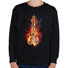 PRINTFASHION Gitár - Gyerek pulóver - Fekete