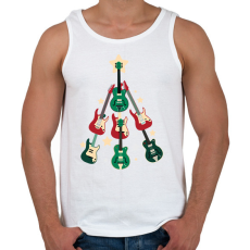 PRINTFASHION Gitár karácsonyfa - Férfi atléta - Fehér