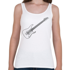 PRINTFASHION Gitár - Női atléta - Fehér női trikó