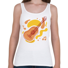 PRINTFASHION Gitár - Női atléta - Fehér női trikó