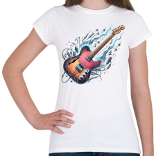 PRINTFASHION gitár - Női póló - Fehér női póló