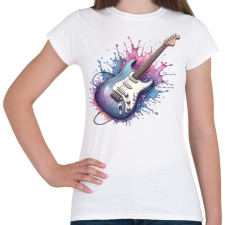 PRINTFASHION gitár - Női póló - Fehér női póló
