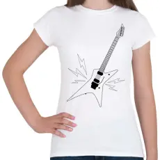 PRINTFASHION Gitár  - Női póló - Fehér