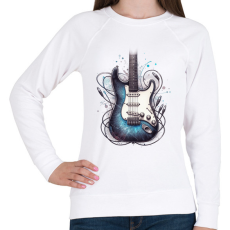 PRINTFASHION gitár - Női pulóver - Fehér