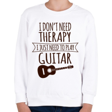 PRINTFASHION Gitár terápia - Gyerek pulóver - Fehér