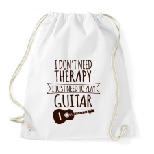 PRINTFASHION Gitár terápia - Sportzsák, Tornazsák - Fehér tornazsák