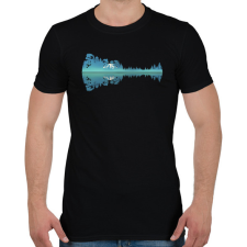 PRINTFASHION Gitár tükörkép - Férfi póló - Fekete férfi póló