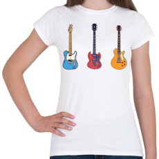 PRINTFASHION Gitárok - Női póló - Fehér