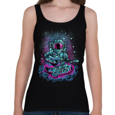 PRINTFASHION Gitáros asztronauta - Női atléta - Fekete