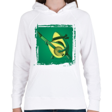 PRINTFASHION Gitáros avokádó - Női kapucnis pulóver - Fehér női pulóver, kardigán