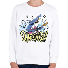 PRINTFASHION Gitáros cápa - Gyerek pulóver - Fehér