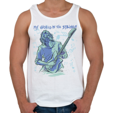 PRINTFASHION Gitáros élet - Férfi atléta - Fehér