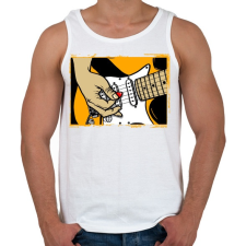 PRINTFASHION Gitáros - Férfi atléta - Fehér atléta, trikó