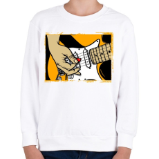 PRINTFASHION Gitáros - Gyerek pulóver - Fehér