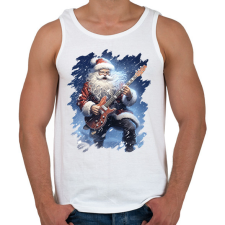 PRINTFASHION Gitáros mikulás - Férfi atléta - Fehér atléta, trikó