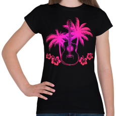 PRINTFASHION Gitáros  - Női póló - Fekete