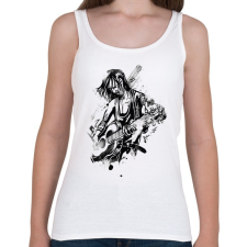 PRINTFASHION Gitáros rocker - Női atléta - Fehér női trikó