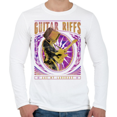 PRINTFASHION Gitáros szlogen - Férfi hosszú ujjú póló - Fehér