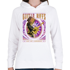 PRINTFASHION Gitáros szlogen - Női kapucnis pulóver - Fehér