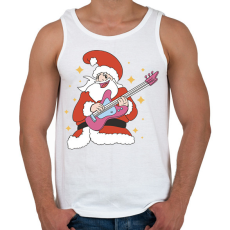 PRINTFASHION Gitáros télapó - Férfi atléta - Fehér