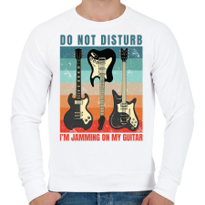 PRINTFASHION Gitározok ne zavarj - Férfi pulóver - Fehér férfi pulóver, kardigán