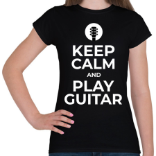 PRINTFASHION GITÁROZZ - Női póló - Fekete női póló