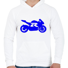 PRINTFASHION Gixer - Férfi kapucnis pulóver - Fehér férfi pulóver, kardigán