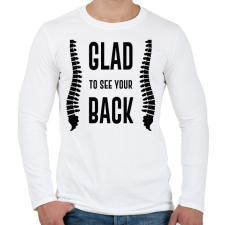 PRINTFASHION Glad to see your back - Férfi hosszú ujjú póló - Fehér férfi póló