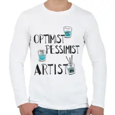 PRINTFASHION glass.artist.b - Férfi hosszú ujjú póló - Fehér férfi póló