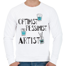 PRINTFASHION glass.artist.b - Férfi pulóver - Fehér férfi pulóver, kardigán